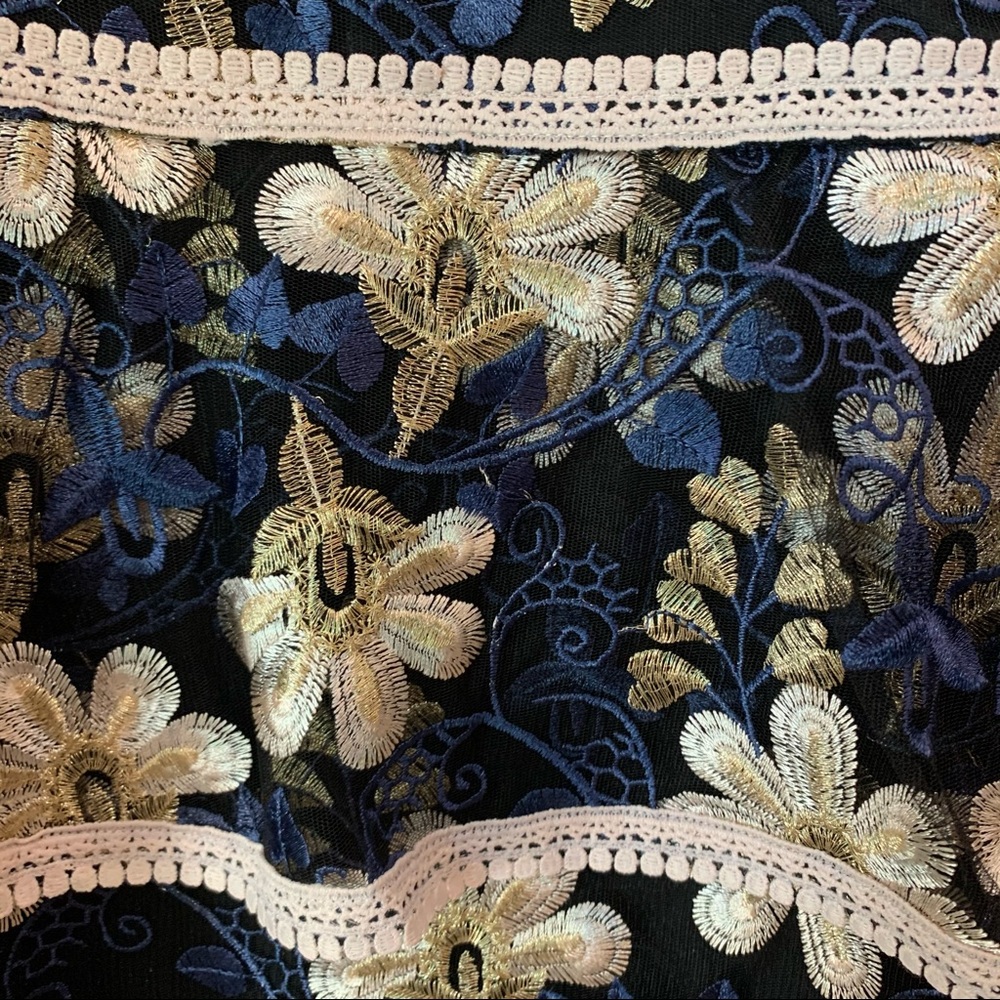 LuLu’s Karina Floral Embroidered Peplum Dress - Picture 7 of 15